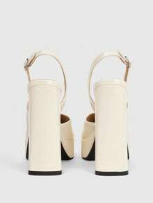 CUCCOO LuxiPop High-Heeled Thick-Soled Platform Fashionable And Simple Banquet Shoes - Apricot - View 5