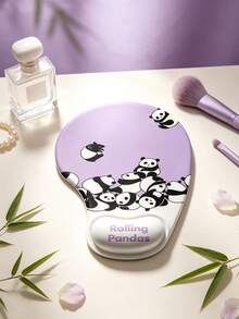 Cute Panda‑Pattern Memory Foam Wrist‑Support Mouse Pad, Thick Anti‑Slip Dust‑Resistant Wrist Cushion For Gaming & Office Daily Use - View 9