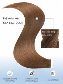 Mini Tape In Hair Extensions Human Hair, #4 Middle Brown Straight Style, 14‑22 Inch Lengths, Invisible Seamless Design, Premium Thick Ends Healthy Hair, Ideal For Thin Hair, Professional Salon Application And Daily Wear For Women & Girls - S4 - View 5