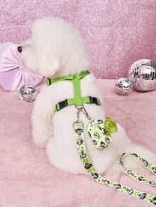 THE POWERPUFF GIRLS X PETSIN Printed Cat And Dog Vest Pet Leash, Waste Bag - Green - View 8