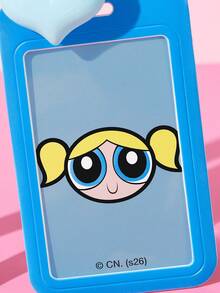 THE POWERPUFF GIRLS X SHEIN Cartoon Printed Card Holder With Lanyard, Holds 2 Cards, Ideal For Gifting - Rectangle - View 5