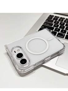 Teckwe Phone Case: Shockproof And Anti-Yellow Hard Back Cover Compatible With Iphone 18 Fold IPhoneDUO Foldable Transparent Magnetic Phone Case. Strong Magnetic Protective Shell. Compatible With Magsafe Wireless Charging. - Clear - View 6