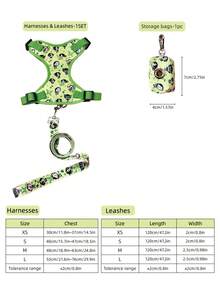 THE POWERPUFF GIRLS X PETSIN Printed Cat And Dog Vest Pet Leash, Waste Bag - Green - View 16