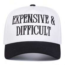 Dealstrict 1pc Women's "Expensive & Difficult" Embroidered Letter Trucker Hat, Casual Baseball Cap, Suitable For Spring, Autumn, Street, Travel, Beach Vacation - Multicolor - View 14