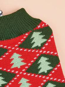 PETSIN Mas Tree Snowflake Fair Isle Dog Knit Vest, Sleeveless Holiday Pet Tank, Winter Warm Puppy Sweater - Multicolor - View 11