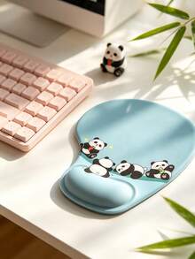 Cute Panda‑Pattern Memory Foam Wrist‑Support Mouse Pad, Thick Anti‑Slip Dust‑Resistant Wrist Cushion For Gaming & Office Daily Use - View 6