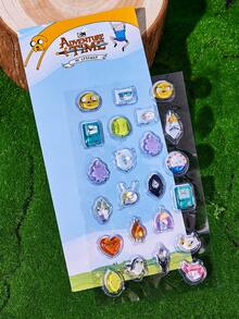 ADVENTURE TIME X POKOJA LAND Adventure Time 3D Stickers , Waterproof Clear Drip Glue Cartoon Decals For Laptop Water Bottle Suitcase Journal DIY Decor, Multiple Unique Character Shapes - Multicolor - View 5