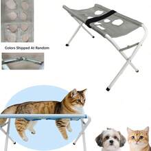 1 Pc Breathable Mesh Pet Bathing Hammock, Foldable Cat & Dog Grooming Restraint Hammock, Pet Grooming Cleaning Tool, For Hair Trimming, Hair Drying And Nail Trimming - one-size - View 5