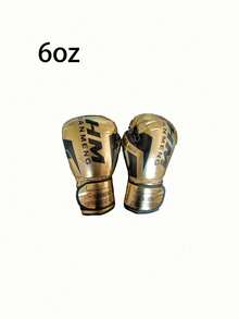 Adult Boxing Gloves, Muay Thai And Kickboxing Training Gloves, Combat Fighting Gloves, Protective Gear Gloves. - Gold - View 12