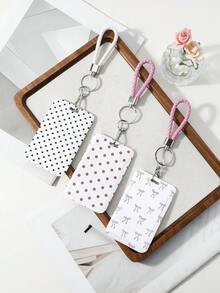 ROMWE Anime 1 vòng đeo tay da đa màu thời trang và năng động, in họa tiết chấm bi/ngôi sao/nơ, bao đựng thẻ, móc khóa DIY, mặt treo túi, quà tặng lễ hội - Nhiều màu - Xem 12