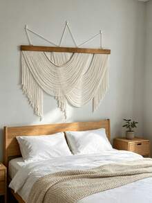 Nordic Cotton Rope Tassel Wall Hanging, Boho Wall Decor For Bedroom & Apartment - Multicolor - View 2