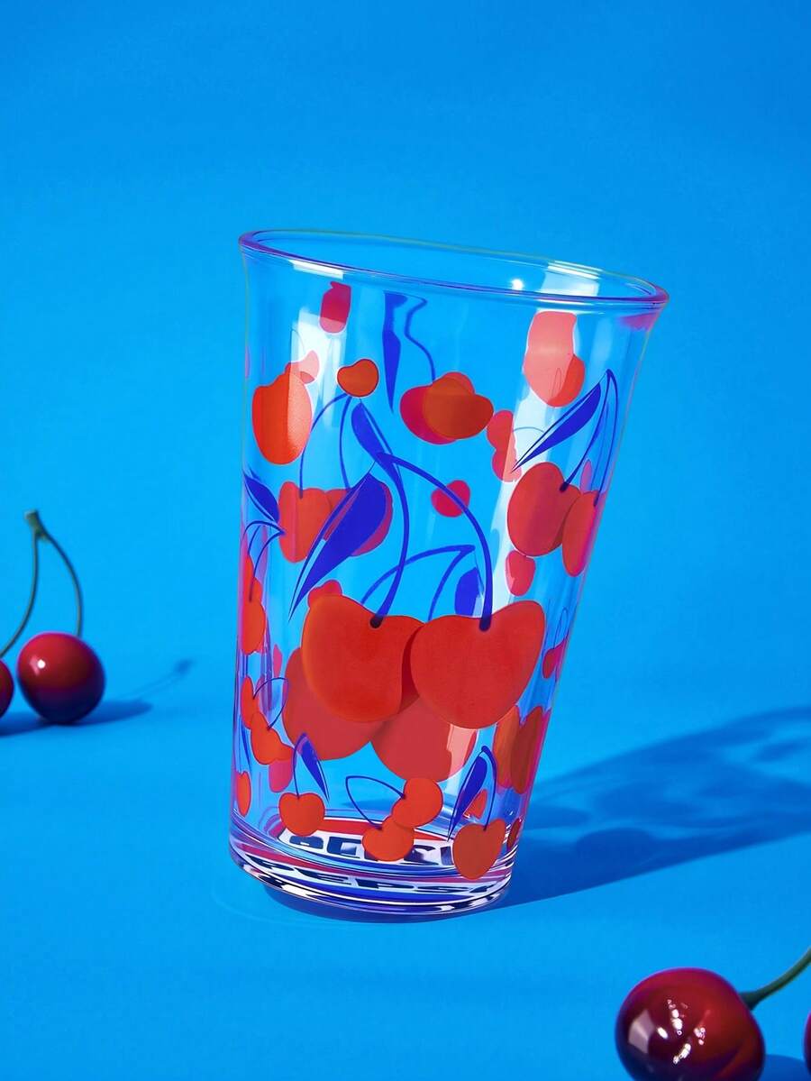 PEPSI X SHEIN 1 Buah/360ml Gelas Tutup Natrium Kalsium, Gelas Air Dingin, Cocok Untuk Air Dingin, Minuman, Kopi, Teh, Susu. - Clear - View 1