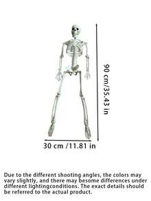 1 Piece Oversized Halloween Skull Prop, A Horror-Themed Skeleton Decoration Suitable For Haunted House, Bar Interior, And Various Halloween-Themed Party Scene Setups - A - View 8