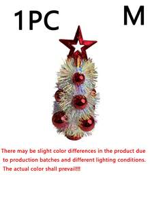 1PC Colorful Ice‑Cream Cone Mini Christmas Tree,Small Tabletop Christmas Ornament,Holiday Scene Decoration Figurine For Xmas Home Table Party Layout - Multicolor - View 10