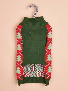 PETSIN Mas Tree Snowflake Fair Isle Dog Knit Vest, Sleeveless Holiday Pet Tank, Winter Warm Puppy Sweater - Multicolor - View 9