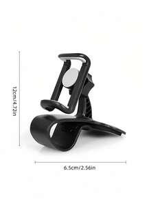 Car Dashboard Instrument HUD Phone Holder Universal Spring Clip 360 Degree Rotation Navigation Anti Shake Shockproof Stable Bracket Non Slip Easy Install Smartphone GPS Adjustable SUV RV - Black - View 3