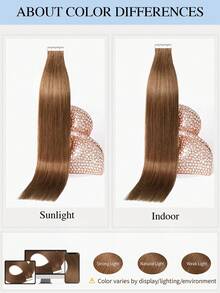 Mini Tape In Hair Extensions Human Hair, #4 Middle Brown Straight Style, 14‑22 Inch Lengths, Invisible Seamless Design, Premium Thick Ends Healthy Hair, Ideal For Thin Hair, Professional Salon Application And Daily Wear For Women & Girls - S4 - View 12