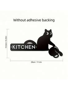 1PC Metal Wall Decor Door Hanger Hanging Sign Funny Humorous Novelty Cat Spilling Coffee Design Door Top Decorative Sign For Kitchen Dining Room Corner Home Wall Housewarming New Home Gift Home Accent Art Must Have - kitten - View 7
