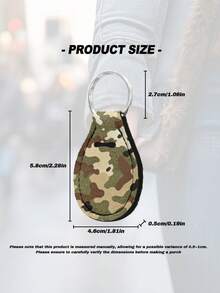 1PC Polyester Keychain Camouflage Waterdrop Pear Pendant Backpack Wallet Decor Gift For Travel Party Christmas Durable Portable Popular - Multicolor - View 6