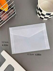 Translucent Sulfuric Acid Paper Card Holder Envelopes Waterproof Greaseproof Moisture Proof Storage Sleeves For Photos Files Art Prints Christmas - multicolor - View 4