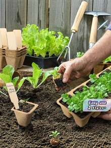 100Pcs Seed Starter Pots & Trays Kit, Plant Germination Nursery Pot Set, Seedling Starting Tray For Garden Greenhouse, Vegetable Flower Herb Seed Growing - multicolor - View 1