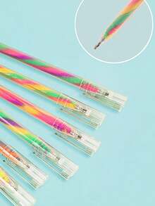 5/24/30/36/42 Pcs Colorful Quicksand Glitter Gel Pens, Gel Pens With Macaron‑Colored Rainbow Refills, Small Gifts For Student Stationery, Suitable For Campus Use, For Both Boys And Girls, For Students, Stationery And Drawing Purposes - Multicolor - View 8