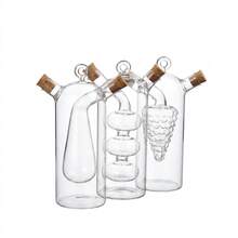 Haus Hana 2-In-1 Olive Oil And Vinegar Dispenser, Transparent Glass Oil And Vinegar Bottles, Oil Bottles With Dual Pour Spouts, Suitable For Kitchen Cooking Utensils - multi-specification - View 3