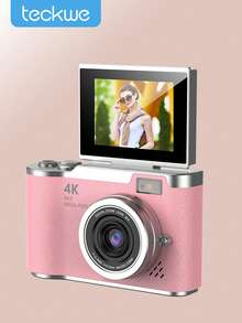 Teckwe Kamera Digital Saku Kompak 800mAh dengan Auto Focus, 48MP 4K, Deteksi Wajah, Layar 2.8 inci, Zoom Optik 18x, Baterai Isi Ulang, Cocok untuk Pelancong dan Pecinta Fotografi, Perlengkapan Perjalanan Penting - View 1