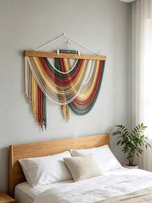 Nordic Cotton Rope Tassel Wall Hanging, Boho Wall Decor For Bedroom & Apartment - Multicolor - View 11