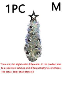 1PC Colorful Ice‑Cream Cone Mini Christmas Tree,Small Tabletop Christmas Ornament,Holiday Scene Decoration Figurine For Xmas Home Table Party Layout - Multicolor - View 13