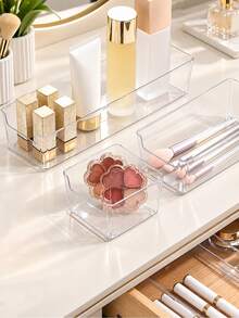 1/2/6/10/20PCS Combination Clear Plastic Drawer Organizer Set,Transparent Dresser Storage Box, Exquisite Storage Box,Desk Drawer Divider Organizers And Storage Bins For Makeup, Jewelry, Gadgets For Kitchen, Bedroom, Bathroom - transparent color - View 7