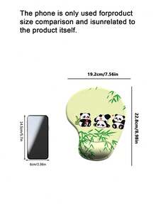 Cute Panda‑Pattern Memory Foam Wrist‑Support Mouse Pad, Thick Anti‑Slip Dust‑Resistant Wrist Cushion For Gaming & Office Daily Use - View 4