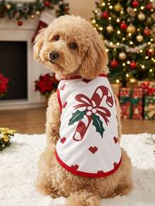 PETSIN Christmas Print Cute Pet Vest - Multicolor - View 1