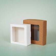 20 Small Paper Boxes With Display Window, Foldable Paper Boxes, Suitable For Chocolate, Wax, Hand Soap, Gifts, For Parties Or Weddings - 20pcs - View 6