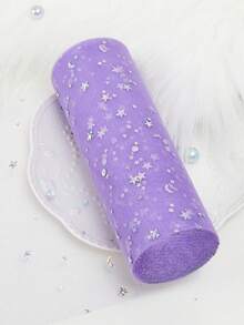 1PC 10 Yards Star Moon Laser Glitter Tulle Roll Soft Sheer Fabric Shimmery Mesh Ribbon For Party Decor DIY Craft Ballet Tutu Wedding Backdrop Stage Costume Sewing - Multicolor - View 30