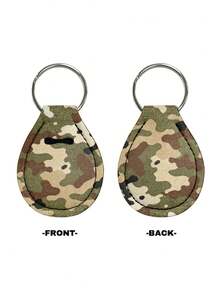 1PC Polyester Keychain Camouflage Waterdrop Pear Pendant Backpack Wallet Decor Gift For Travel Party Christmas Durable Portable Popular - Multicolor - View 4