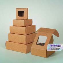 20 Small Paper Boxes With Display Window, Foldable Paper Boxes, Suitable For Chocolate, Wax, Hand Soap, Gifts, For Parties Or Weddings - 20pcs - View 1