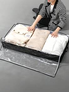 Kotak Penyimpanan Bawah Tempat Tidur Anti Debu dengan Pegangan yang Diperkuat, Wadah Kapasitas Besar untuk Selimut, Sprei, Bantal, Mainan, Solusi Pengorganisasian Kamar Tidur dengan Penutup Resleting, Kokoh dan Tahan Lama - MultiWarna - View 9
