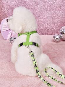 THE POWERPUFF GIRLS X PETSIN Printed Cat And Dog Vest Pet Leash, Waste Bag - Green - View 9