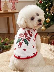 PETSIN Christmas Print Cute Pet Vest - Multicolor - View 6