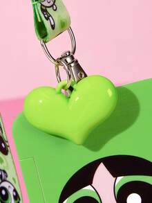 THE POWERPUFF GIRLS X SHEIN 卡通印花附掛繩卡套，可收納 2 張卡片，適合送禮 - 長方形 - 查看 7