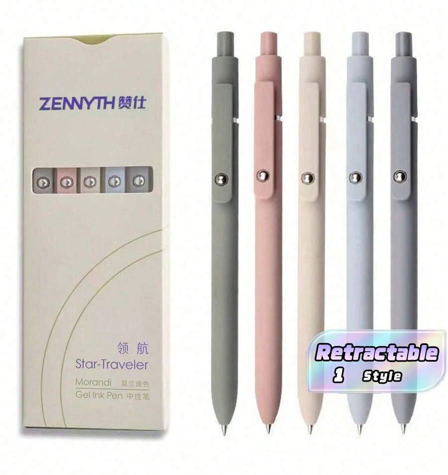 Morandi Color Low Center Of Gravity Explosive Five Pack Neutral Pen - Multicolor - View 1