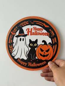 Wooden Halloween Ghost Themed Desktop Ornament, Swing & Book Corner Shelf Decor, Festive Atmosphere Tabletop Display For Home Decoration - View 14
