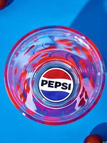 PEPSI X SHEIN 1 Buah/360ml Gelas Tutup Natrium Kalsium, Gelas Air Dingin, Cocok Untuk Air Dingin, Minuman, Kopi, Teh, Susu. - Clear - View 2