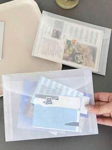 Translucent Sulfuric Acid Paper Card Holder Envelopes Waterproof Greaseproof Moisture Proof Storage Sleeves For Photos Files Art Prints Christmas - multicolor - View 6