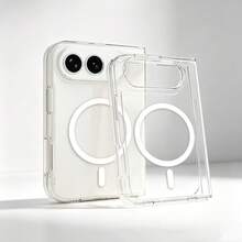Teckwe Phone Case: Shockproof And Anti-Yellow Hard Back Cover Compatible With Iphone 18 Fold IPhoneDUO Foldable Transparent Magnetic Phone Case. Strong Magnetic Protective Shell. Compatible With Magsafe Wireless Charging. - Clear - View 2