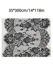 Muroi Mono 1pc 14*118 Inch Lace Table Runner, Embroidered Boho Wedding Table Runner, Vintage Country Lace Tablecloth Runner For Wedding Party Bridal Shower Decor - multicolor - View 7