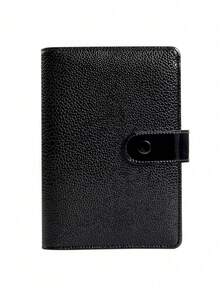 1SET A6 Pebble Grain PU Leather 6 Ring Binder Budget Planner With Pen Loop Card Slots Durable Compact Portable Financial Organizer For Office School Home Accounting Money Tracking Must Have Gift - Pebble pattern - View 8