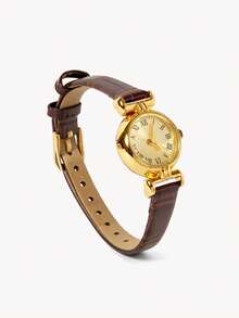 Opalesca Osmanthus Small Brown Highly Attractive Light Luxury Niche Retro Art Watch Waterproof Small Exquisite High Sense Of Simplicity - Brown - View 6