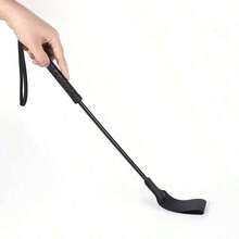1pc Equestrian Riding Crop, English-Style Riding Accessory, Made Of Synthetic Leather, Flexible, Suitable For All Riders, Ideal Gift For Valentine'S Day, Easter, Thanksgiving, Christmas, Halloween - Black - View 6